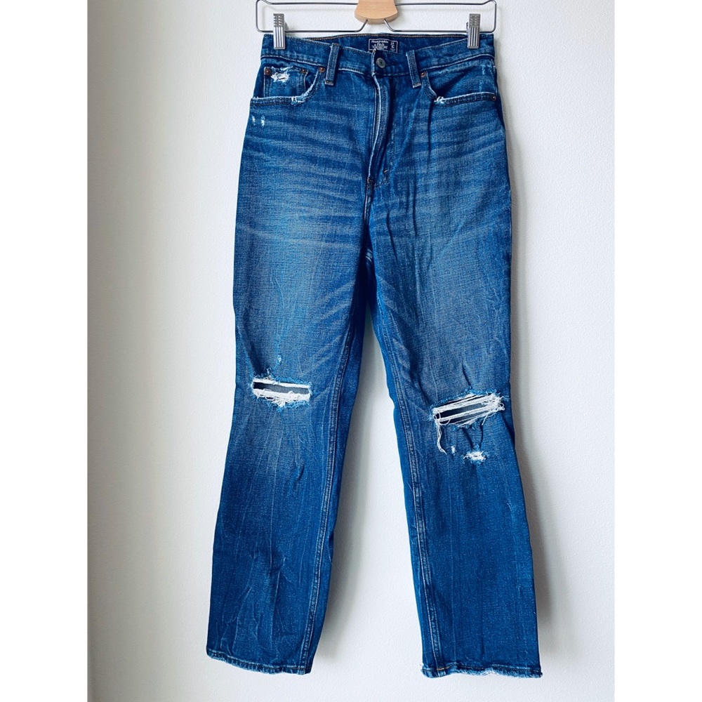 Abercrombie & Fitch ultra high rise straight jean
